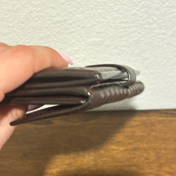 Bottega Veneta Dark Brown Woven Wallet EUC - Picture 12 of 15
